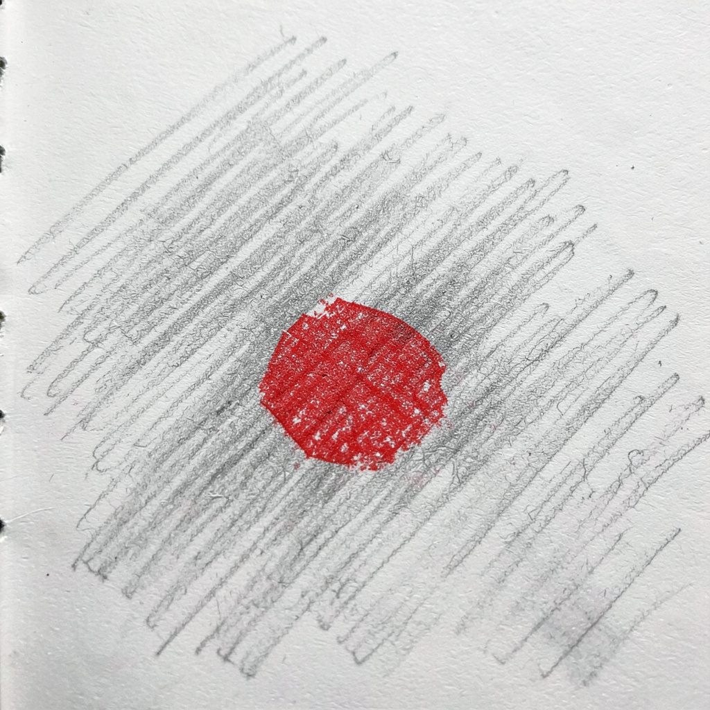 Scène de festival en plein air, foule floue et lumières chaudes, croquis au crayon graphite