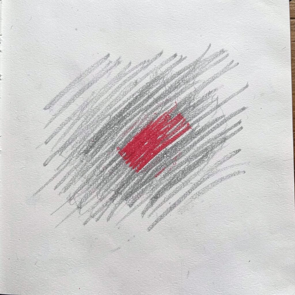 Dessin graphite de bijoux intégrant des graines, petites pierres et perles de verre, posés sur un lit de feuillage.